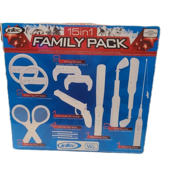 Wii Video Games & Consoles Intec 5 In 1 Family Pack Accessories For
